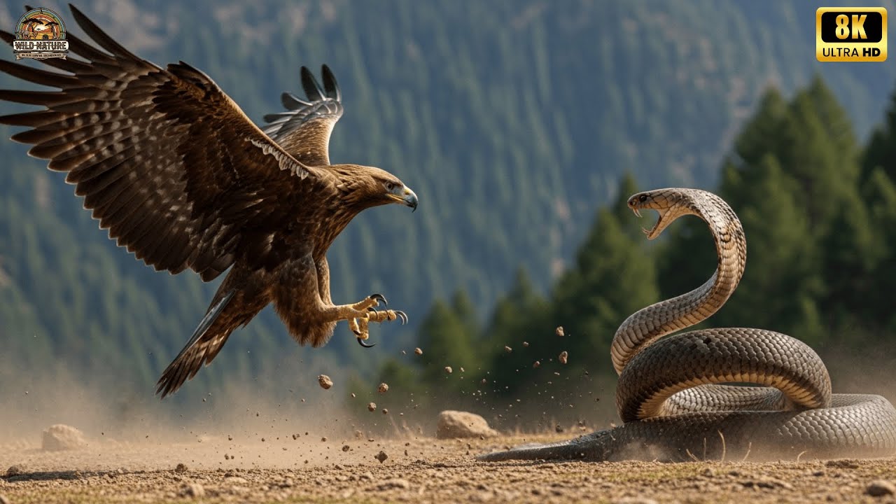 Eagle vs King Cobra --Talons vs Fangs: Nature's Deadliest Showdown