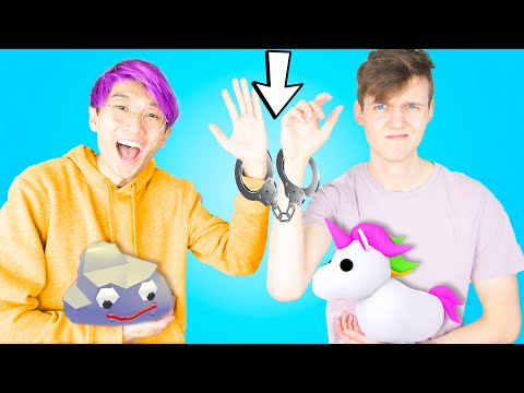 LankyBox HANDCUFFED FOR 24 HOURS TO BEST FRIEND Challenge In Roblox ADOPT ME!? (FUNNY MOMENTS)