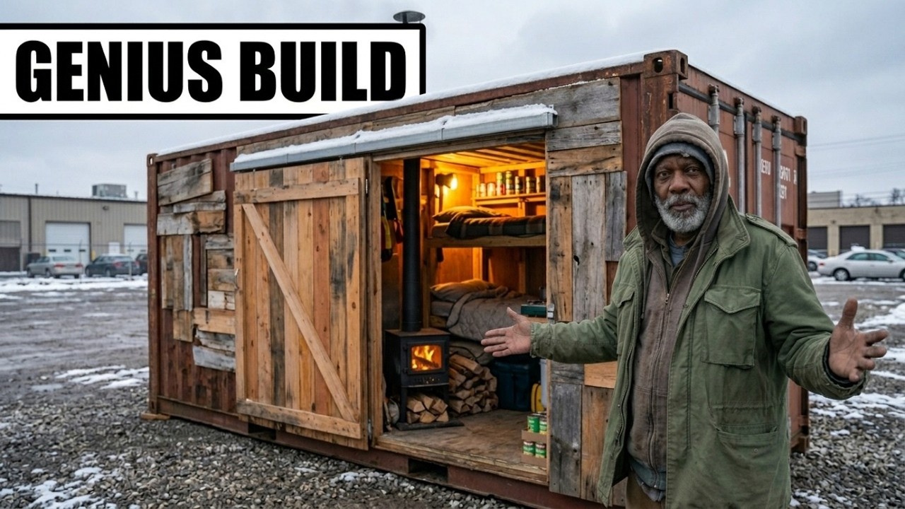 Black Homeless Man Turns A Junk Shipping Container Into A Fully Running ...
