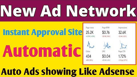 AdSense alternative auto ads showing | Best ad network Instant Approval |