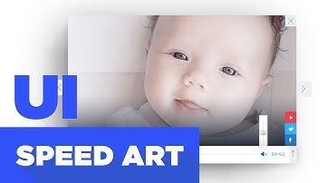 Video Player UI | Adobe Photoshop Timelapse Tutorial | speed art #4