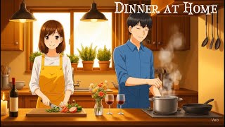 Romantic Anime Dinner | Cozy Kitchen Loop