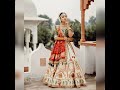 Designer Gujarati brides lehenga with paneter effect