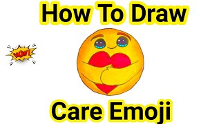 How to draw a care emoji (very easy) || Art video ||