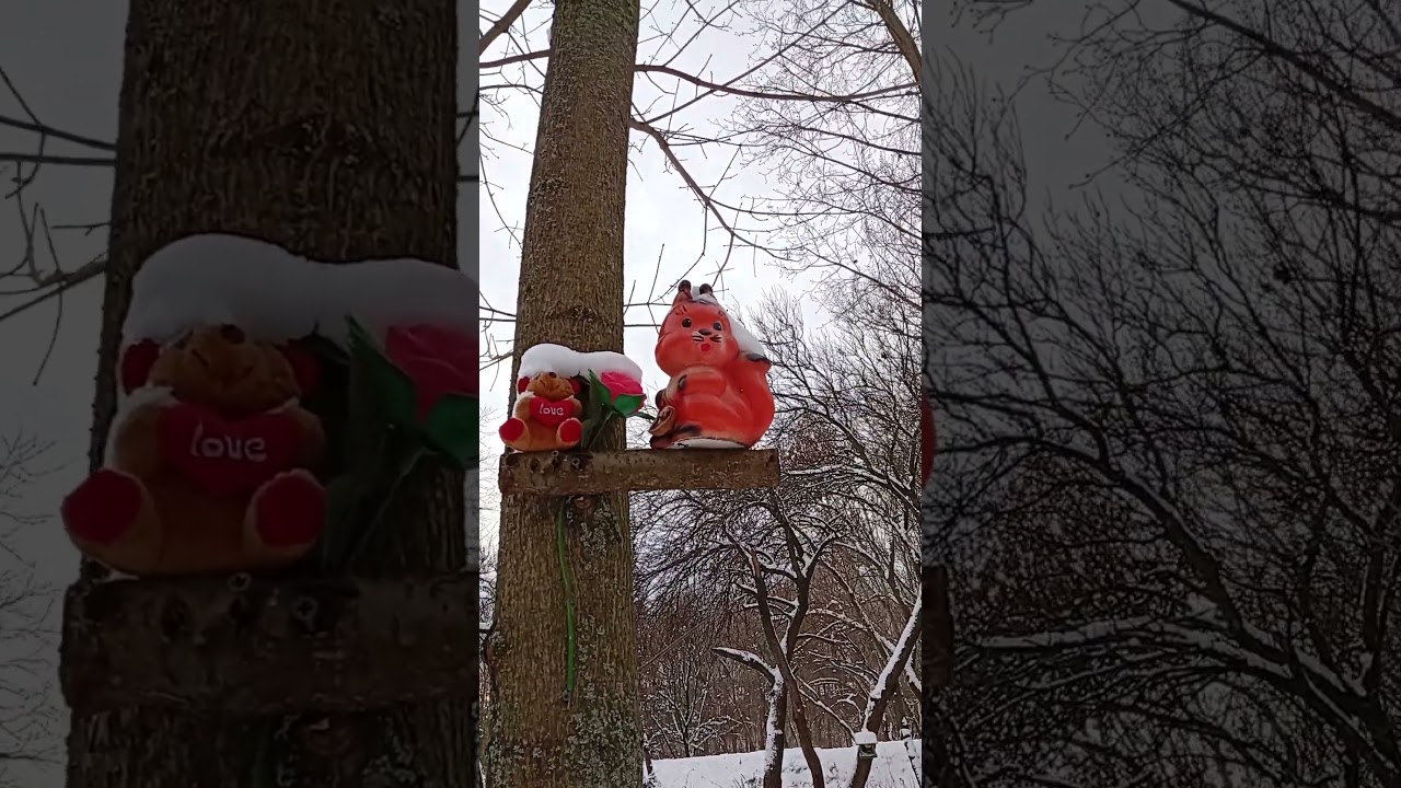 A Quiet Winter Scene with a Strange Touch