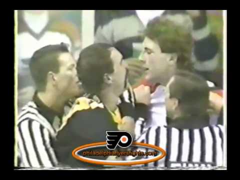 dec 8 1987 jay miller vs dave brown boston bruins vs philadelphia dave brown philadelphia flyers