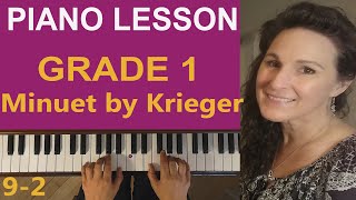 2-2-2 How to Play Minuet by Krieger [Part 2]  [Grade 1 Baroque (List A) Piano Tutorial]