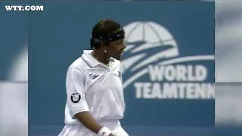 Katrina Adams Rocks WTT Mixed Doubles Court