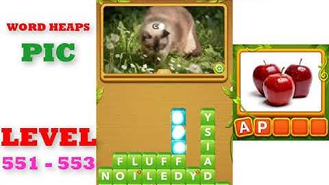 Word Heaps: Pic Puzzle Level 551 - 553 | All Answers | Walkthrough