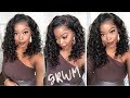 GRWM | Bouncy Curls in Minutes with 360 Lace Frontal Wig + Glam Makeup tutorial ft. Omgherhair