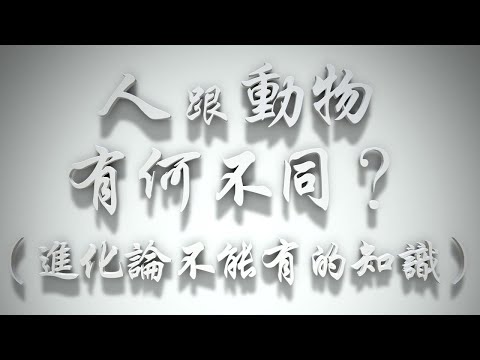 ＃人跟動物有何不同❓（進化論不能有的知識）（耶穌是誰要理問答 第027問）