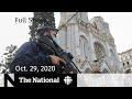 CBC News: The National | Deadly knife attack at French church | Oct. 29, 2020