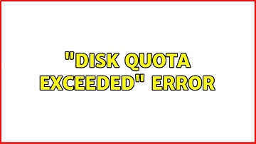 Ubuntu: "Disk quota exceeded" error