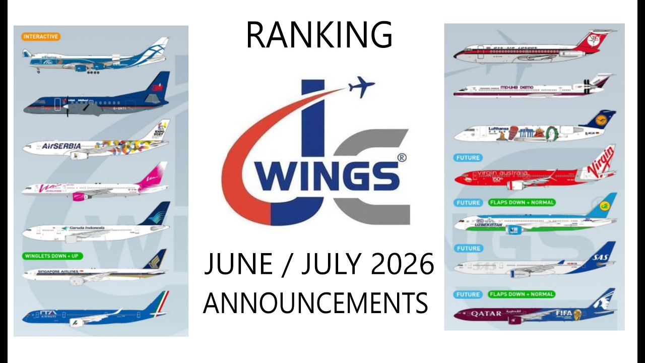 Ranking JC Wings 400 Scale June / July 26 Announcements - YouTube