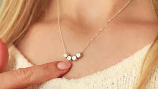 Ketting met Naam 'Cubes' | Stel Zelf Samen - 925 Sterling Zilver