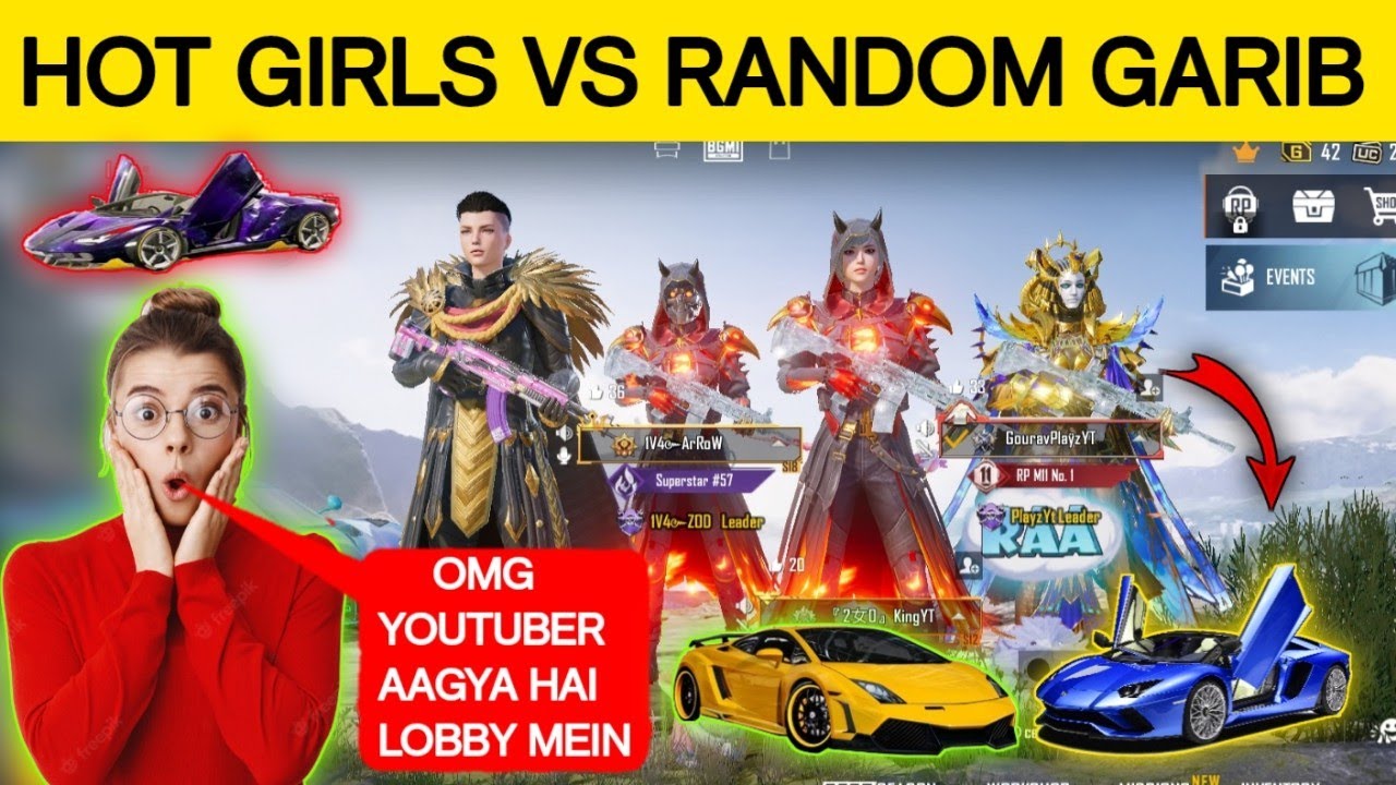 Random 3 Girl's with X-Suit In My Lobby And Trolled 50RP MAX & MYTHIC OUTFITS 90/70 uc can $10 BGMI