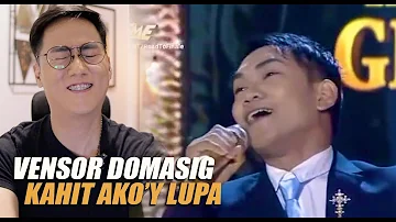 Vensor Domasig - Kahit Ako Ay Lupa [TNT Grand Finals] | SINGER REACTION