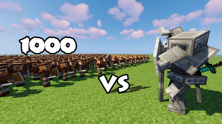 Ferrous Wroughtnaut Vs 1000 Guard Villagers |Minecraft|