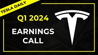 Live: Tesla Q1 Earnings Call 2024 (TSLA)