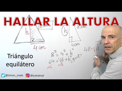 HALLA LA ALTURA DE UN TRIÁNGULO EQUILÁTERO dado un lado