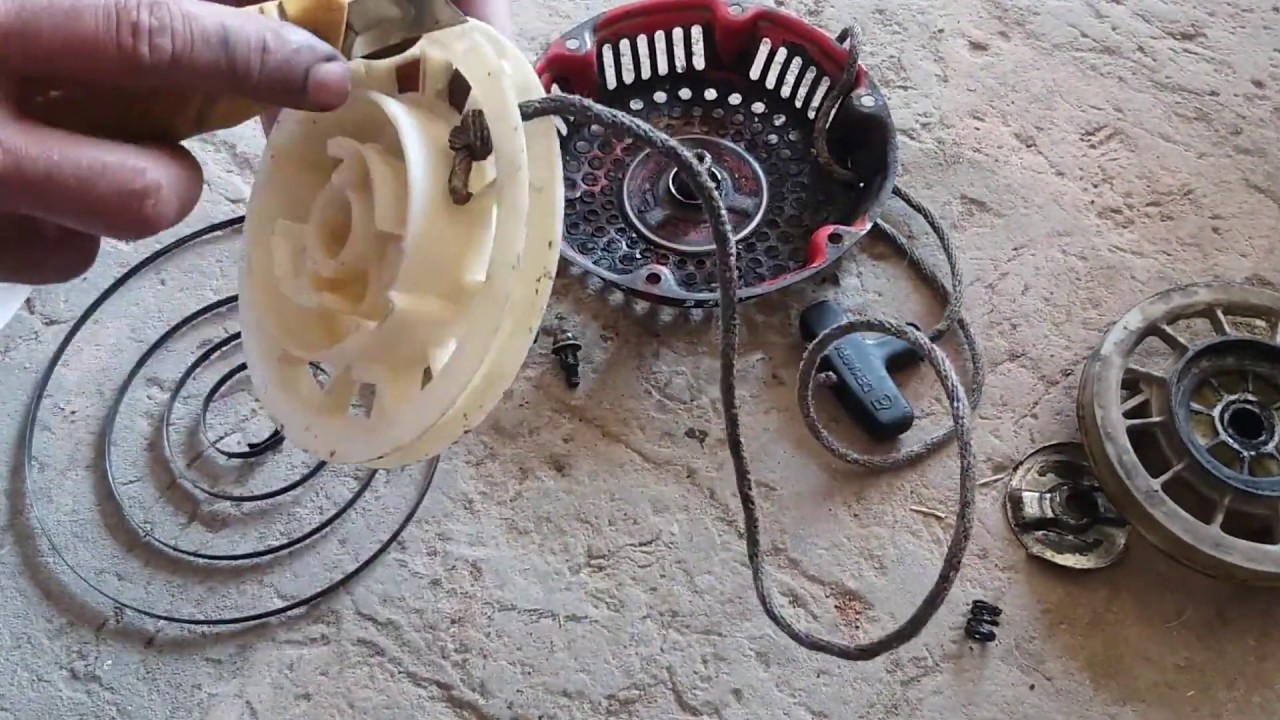 How To Repair Generator Pull Cord Starter - YouTube