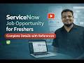 ServiceNow Jobs for Freshers | Complete Guide to Get Your First ServiceNow Job
