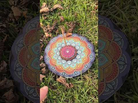 Mandala Lótus 3D Gaya Cores Azul, Amarelo e Laranja - Transforme ambientes com várias formas de Decorar