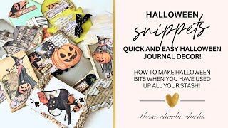 Halloween Snippets Quick Ideas Using Minimal Materials