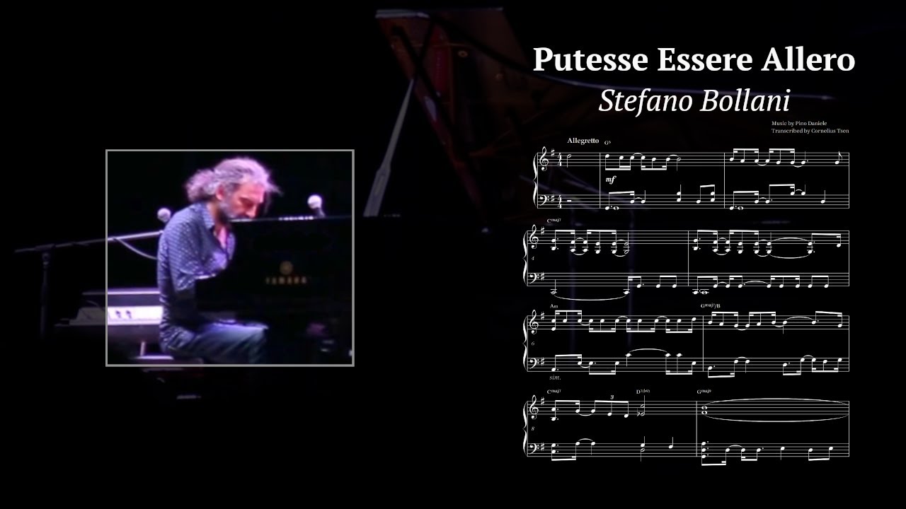 Putesse Essere Allero - Stefano Bollani (Solo piano transcription)