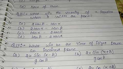 MCQ practice paper of Dynamics unit-3 for BA/BSc6th sem MDU students