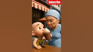 Upin was scolded by Opah for eating ice all the time #upindanipin #funnyanimation #trending