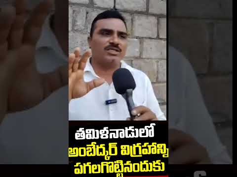 తమిళనాడులో అంబేద్కర్ విగ్రహం ధ్వంసం చేసిన యువకుడు