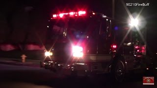 LAFD Engine 58, Rescue 58, Rescue 858, & Task Force 61 Arriving On Scene of a False Structure Fire
