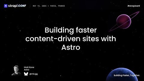 Building faster content-driven sites with Astro - Matt Kane