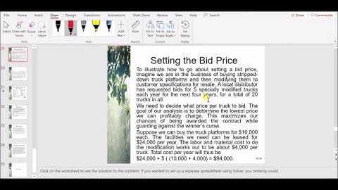 Setting the Bid Price