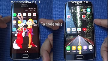 Samsung Galaxy S6 Edge Nougat 7.0 VS Marshmallow 6.0.1 - FingerPrint Speed Test
