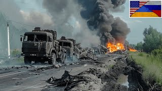 ยูเครนฝ่าฝืนเส้นสีแดง ใช้ขีปนาวุธสหรัฐฯ ถล่มดินรัสเซีย! การโจมตีครั้งแรกทำลายล้างขบวนรถขนาดใหญ่!