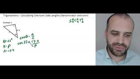Trigonometry: Calculating unknown side lengths (denominator unknown)