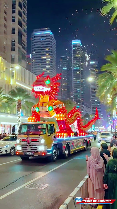karnaval takbir keliling takbiran maskot naga merah  #takbiran #idulfitri #dragon #naga #karnaval
