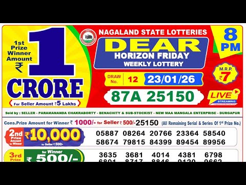 Nagaland Lottery Sambad Live 8pm 23 01 2026 Lottery Live Nagaland Lottery Sambad Live 8pm 23 01 2026 Lottery Live