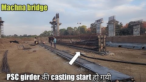 30mtr PSC girder casting work start for machana river bridge @Raghavsingh143