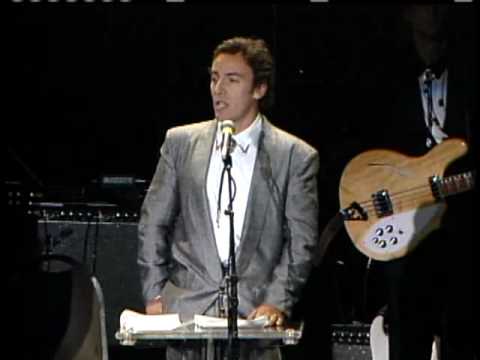 Bruce Springsteen inducts Bob Dylan Rock and Roll Hall of Fame inductions 1988