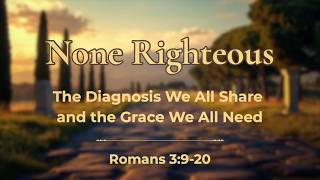 None Righteous The Diagnosis We All Share and the Grace We All Need