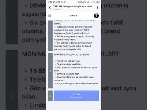 Biznes və ish linki hazırlamaq / Taplink / Pulsuz link hazırlamaq