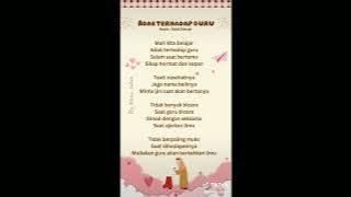Instrumen lagu Adab Terhadap Guru