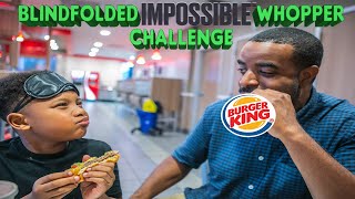 Blindfolded Impossible Whopper Challenge. Kid vs Adult