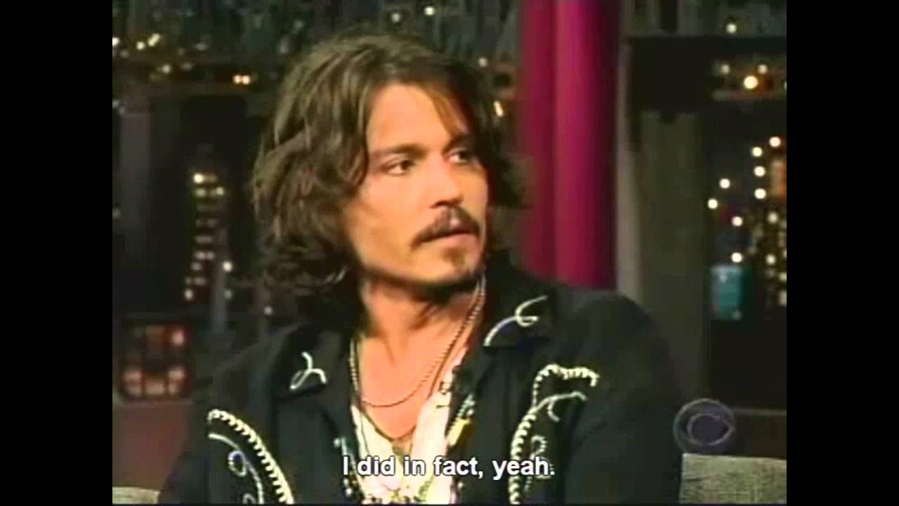 Letterman having a hard time with Johnny Depp Eng Sub