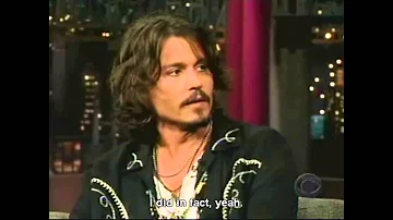 Letterman having a hard time with Johnny Depp (Eng Sub)