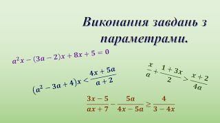 картинка: Лінійні нерівності з параметрами  Частина1