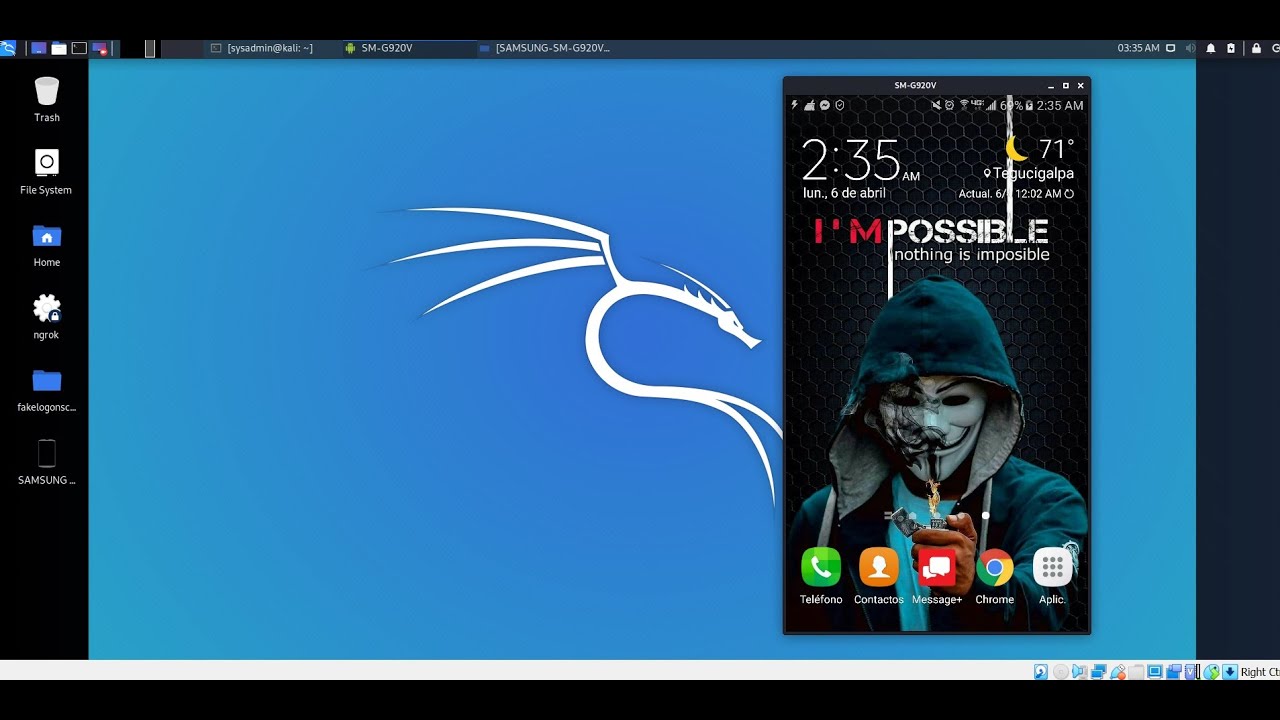 Tomar Control de Android con Kali Linux Mediante Conexion USB